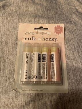 Milk and Honey Organic Lip Balms Coconut and Eucalyptus NIP